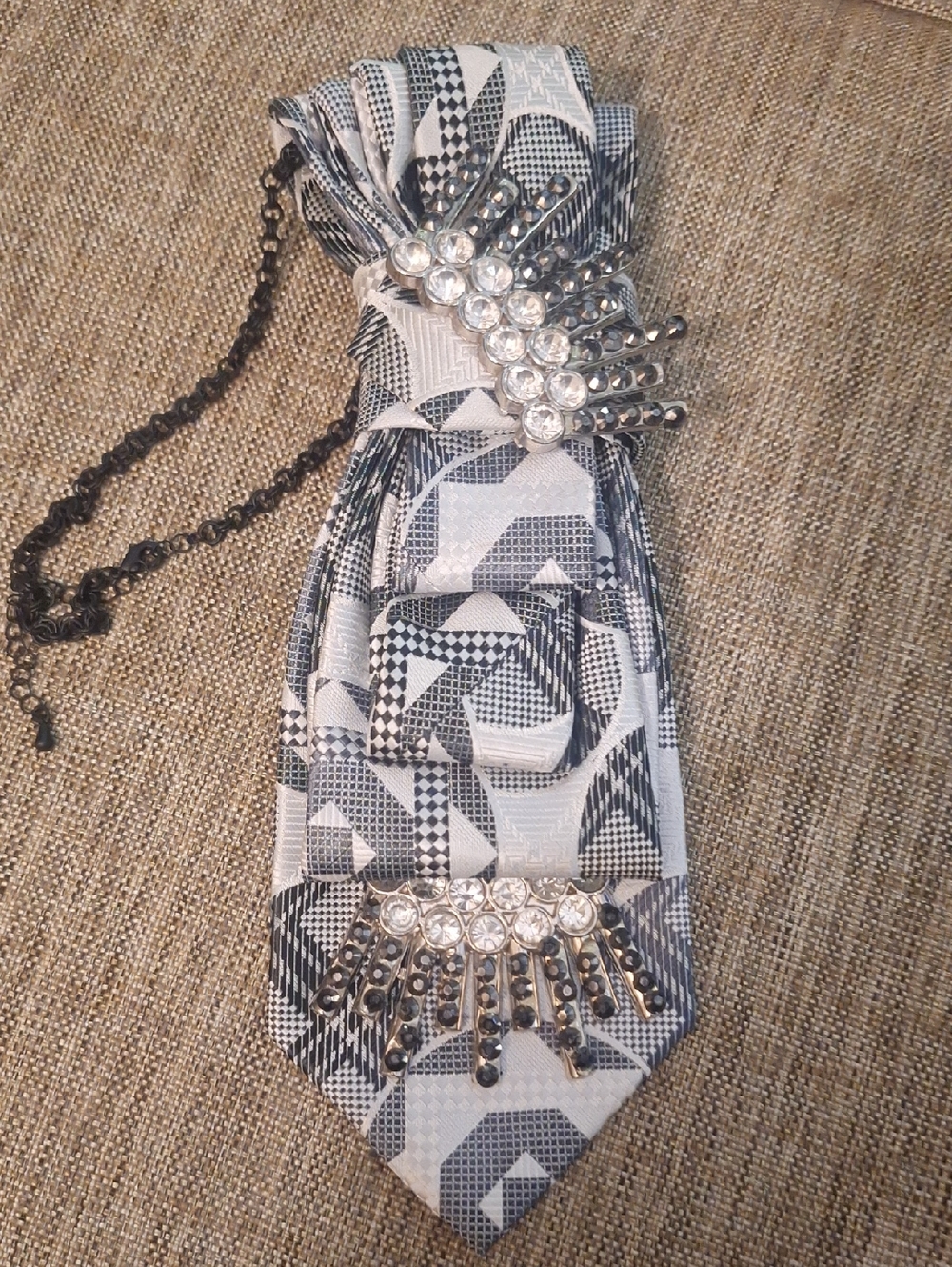Stacy Adams Upcycled Necktie Necklace